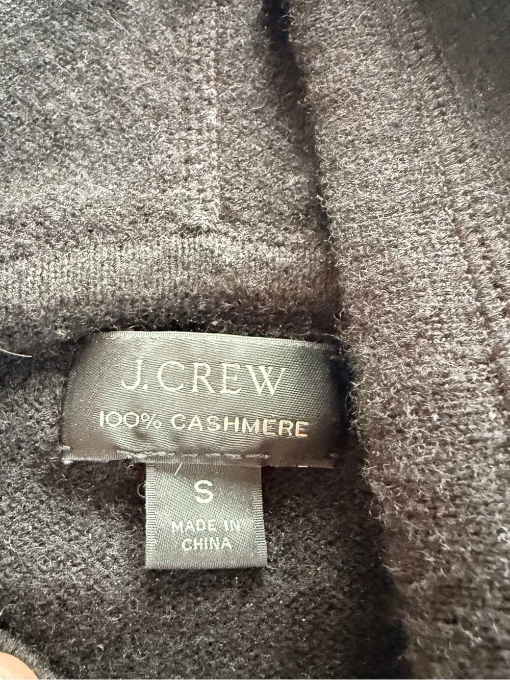 J. Crew Black Hooded Cashmere sweater - Black Small